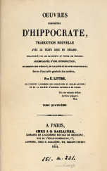 OEUVRES COMPLÈTES D'HIPPOCRATE IV