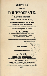 OEUVRES COMPLÈTES D'HIPPOCRATE VIII